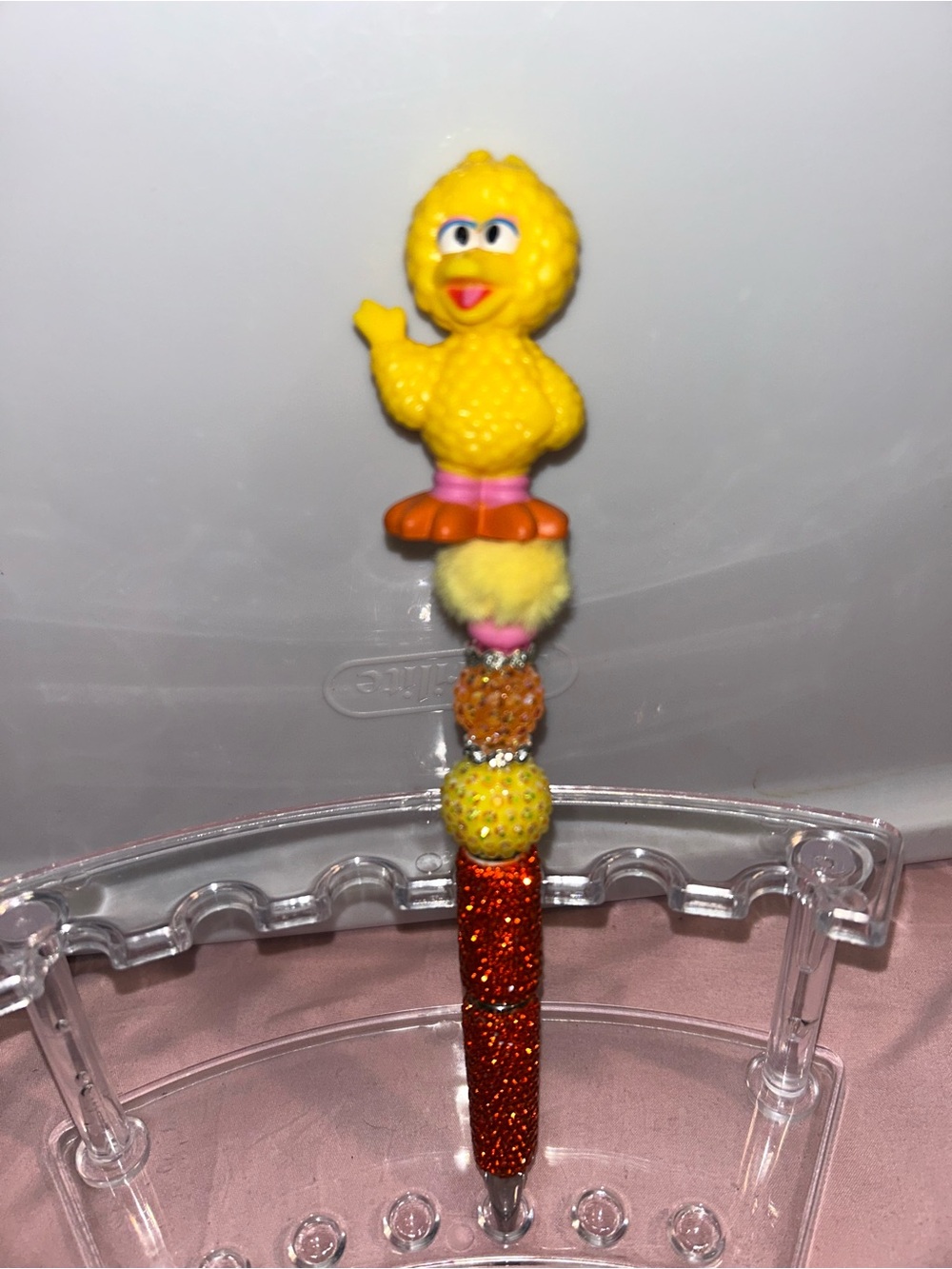 Big bird from Sesame Street beaded pen